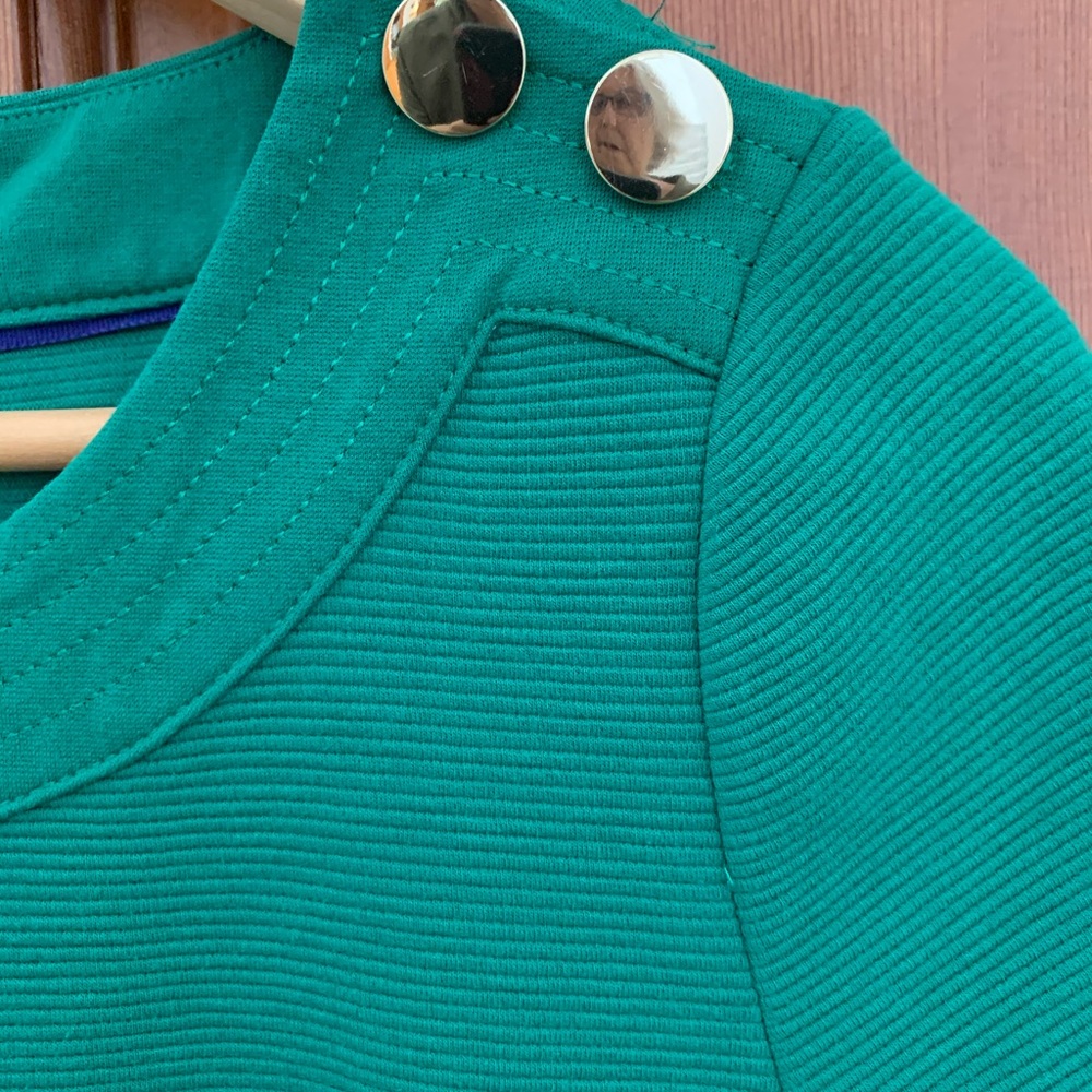 Boden Green Ribbed Ottoman Shift Dress Size 8R , EUC - Picture 7 of 7